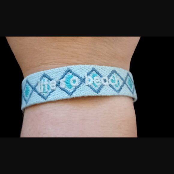 Gorjana Life's A Beach Cheeky Adjustable Woven Endless Summer Blue Bracelet New - Picture 2 of 8